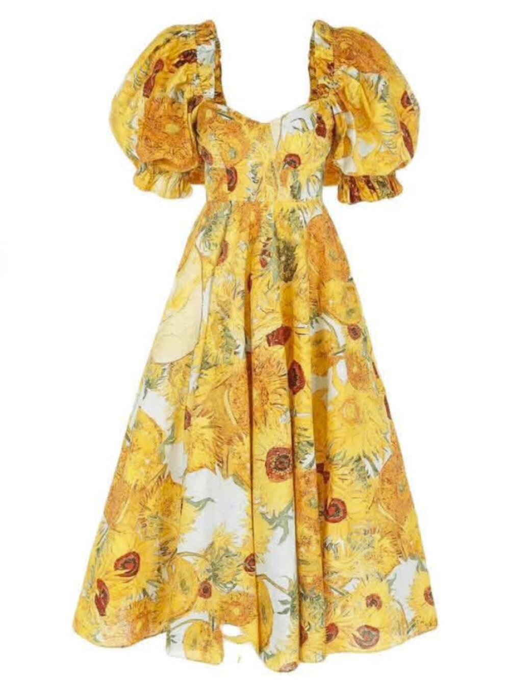 Selkie "The Van Gogh Sunflowers" Tea Rose Dress
